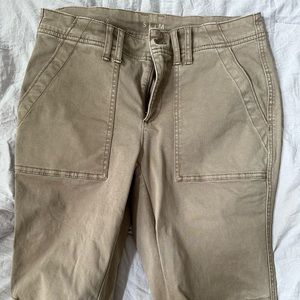 Women’s slim crop pants. Size 2. Light tan color